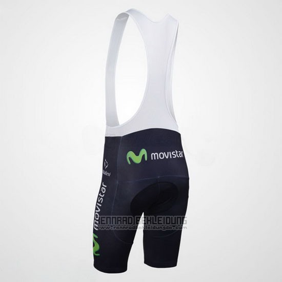 2013 Fahrradbekleidung Movistar Shwarz Trikot Kurzarm und Tragerhose - zum Schließen ins Bild klicken